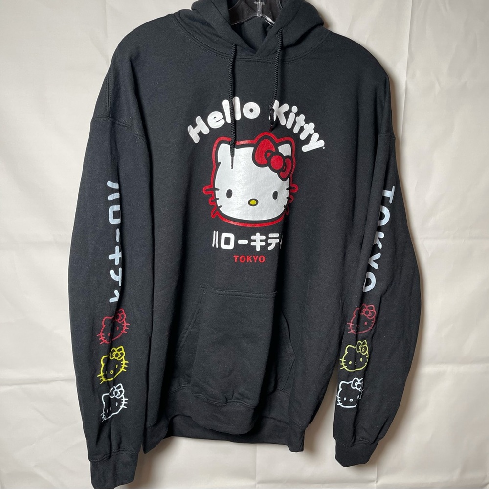 Hello Kitty Japan Black L Hoodie New